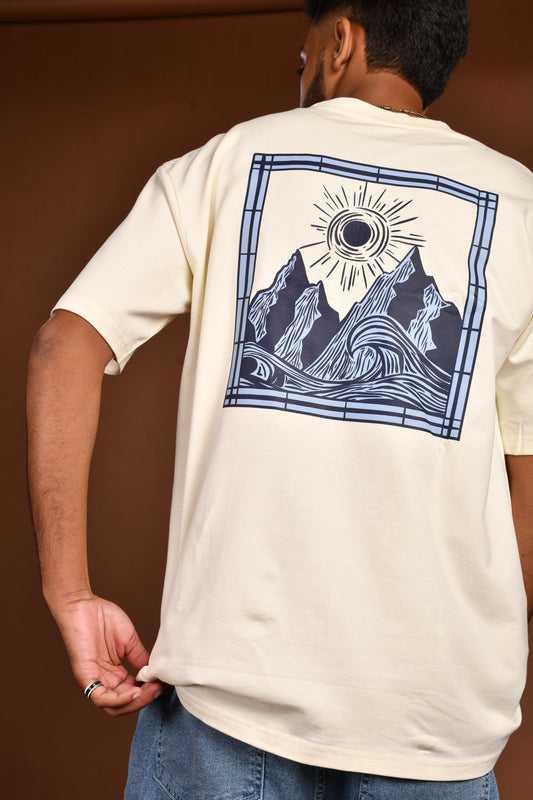 Mountains graphic printed oversized t-shirt